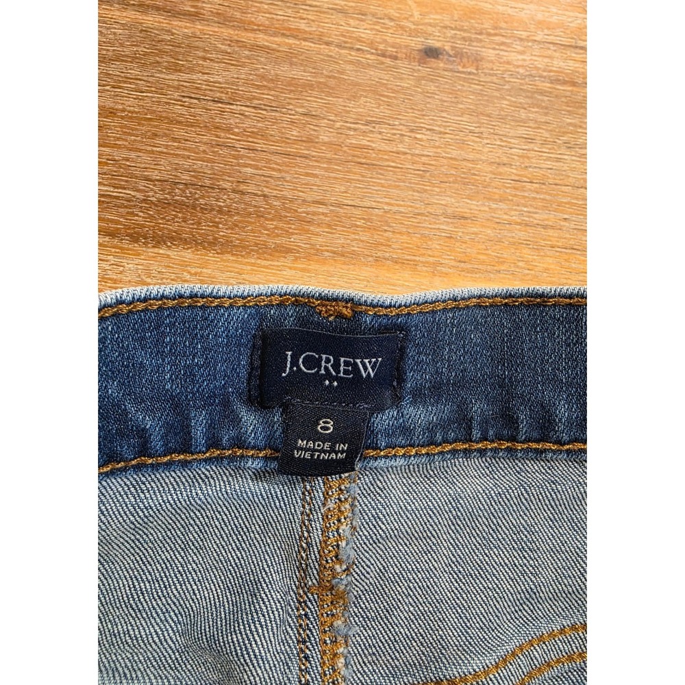 J.Crew Womens Denim Pencil Skirt Medium Wash Blue High Waist Size 8 Stretch - Picture 4 of 5